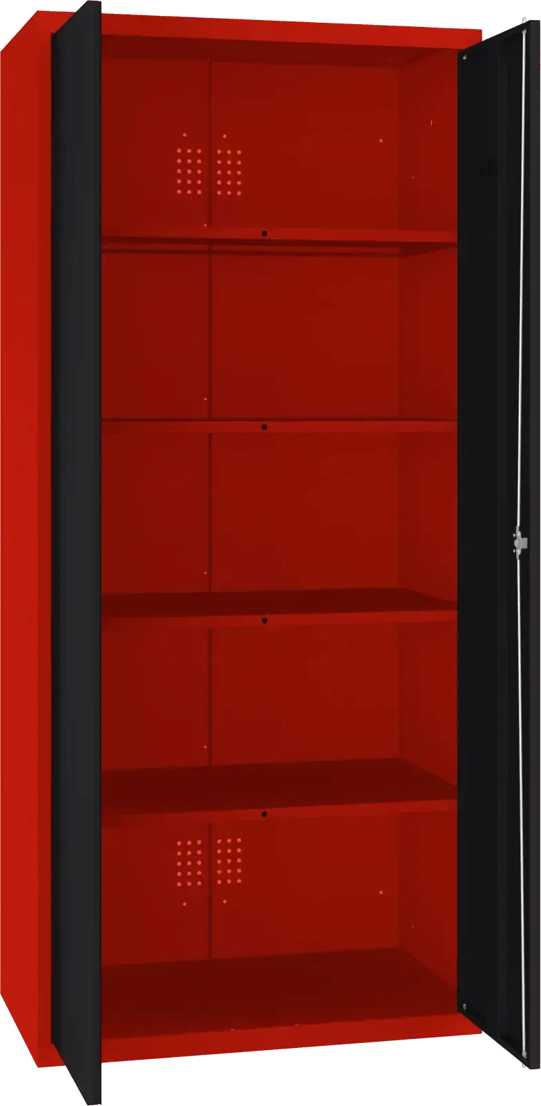Inventoriaus spinta Classic 1800x800x500 mm – raudona / juoda