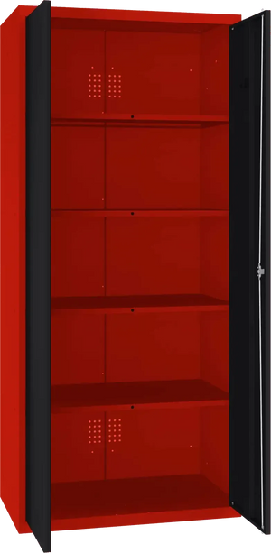 Inventoriaus spinta Classic 1800x800x500 mm – raudona / juoda