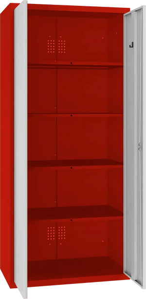 Inventoriaus spinta Classic 1800x800x500 mm – raudona / šviesiai pilka