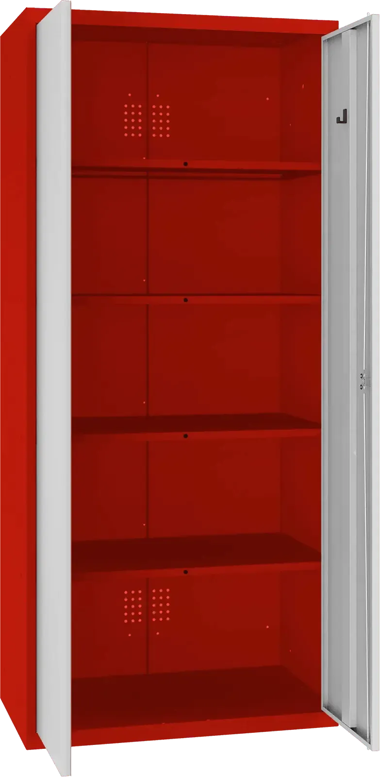 Inventoriaus spinta Classic 1800x800x500 mm – raudona / šviesiai pilka