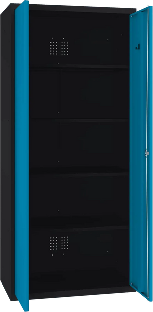 Inventoriaus spinta Classic 1800x800x500 mm – juoda / mėlyna