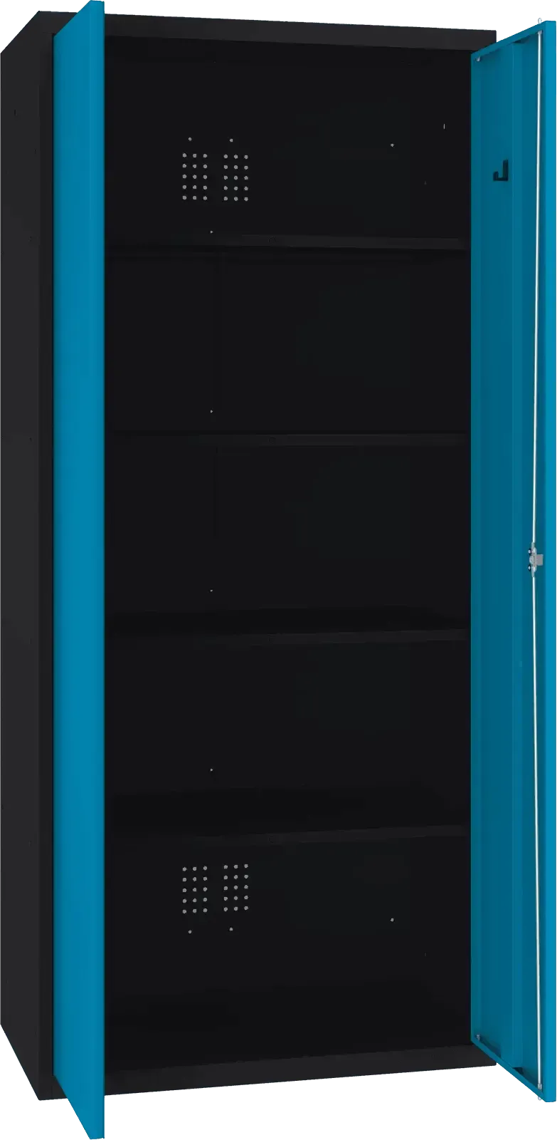 Inventoriaus spinta Classic 1800x800x500 mm – juoda / mėlyna