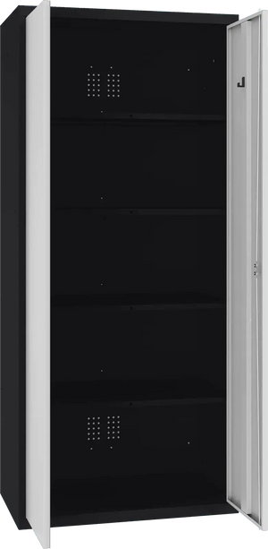 Inventoriaus spinta Classic 1800x800x500 mm – juoda / šviesiai pilka