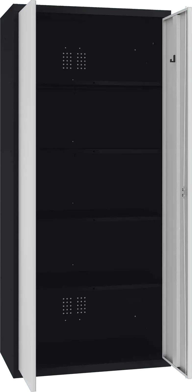 Inventoriaus spinta Classic 1800x800x500 mm – juoda / šviesiai pilka
