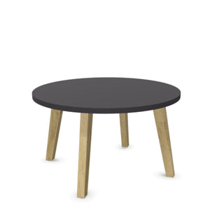 Kavos staliukas WOOD L LOW, skersmuo 80 cm, aukštis 46 cm, konfigūruojamas