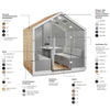 Akustinė kabina BEJOT TREEHOUSE TH4E WOOD, 4 personām, konfigūruojama