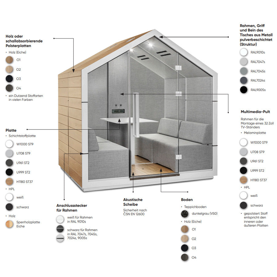 Tylos kabina BEJOT TREEHOUSE TH4E WOOD, 4 asmenims, konfigūruojama