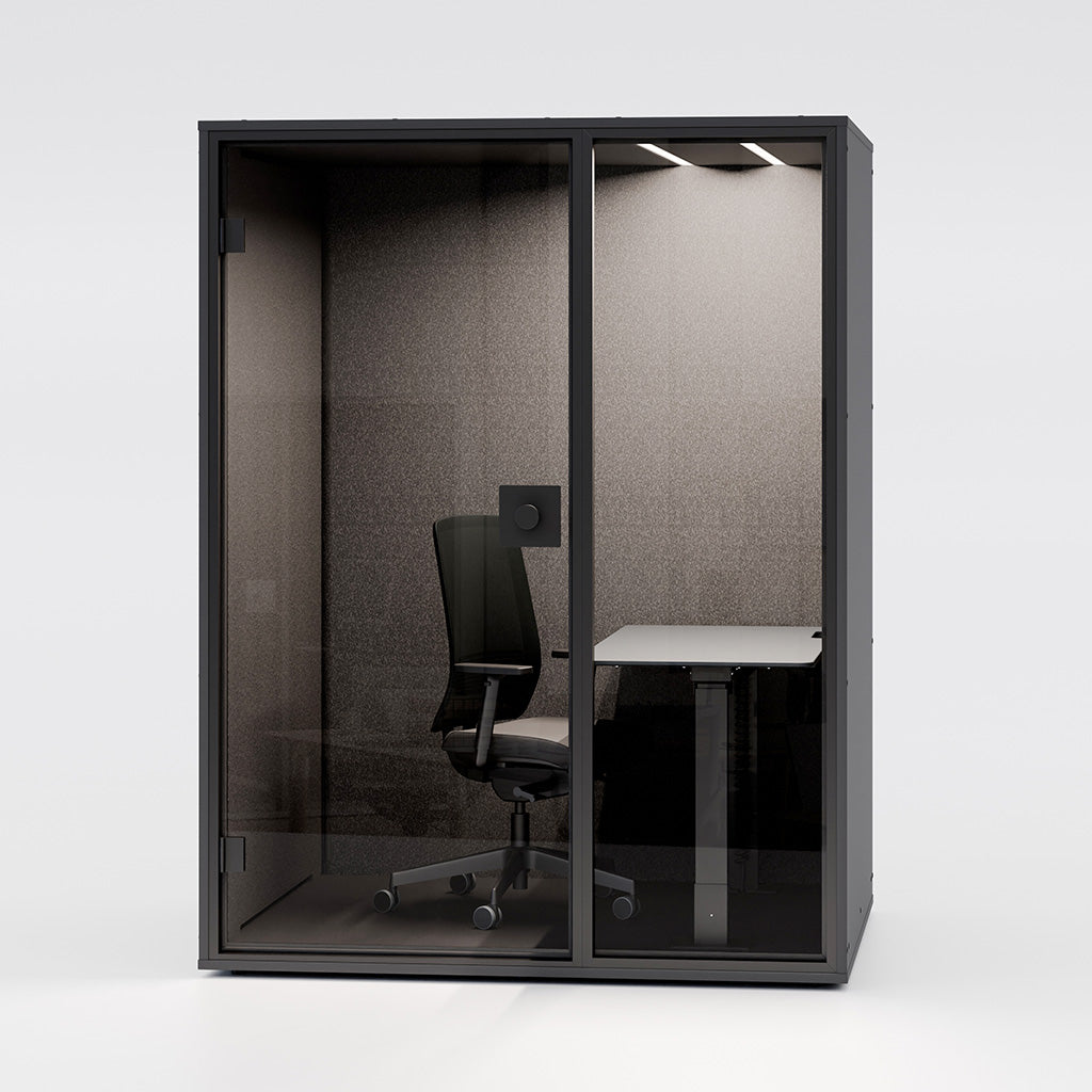 Tylos kabina Berlin Acoustics Mini Office Black, konfigūruojama