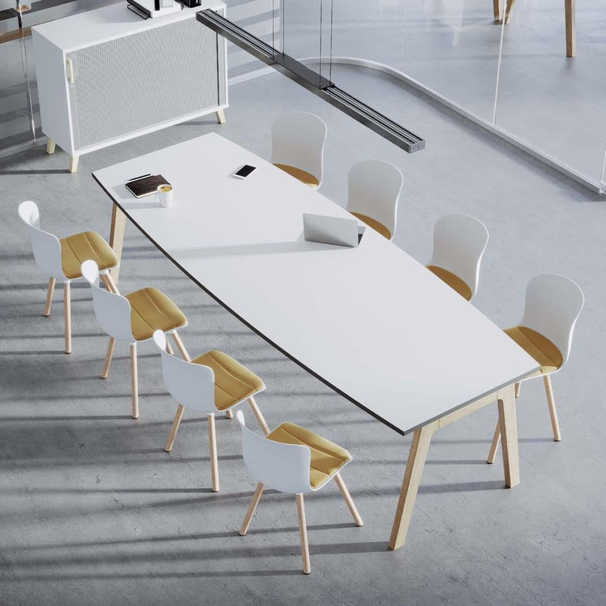 Konferencijų stalas ELEGANCE, 220 cm x 100 cm, konfigūruojamas