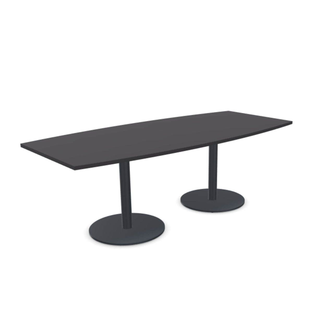 Konferencijų stalas ERGOSTOCK CHAT, 200 cm x 100 cm, laivo formos, konfigūruojamas