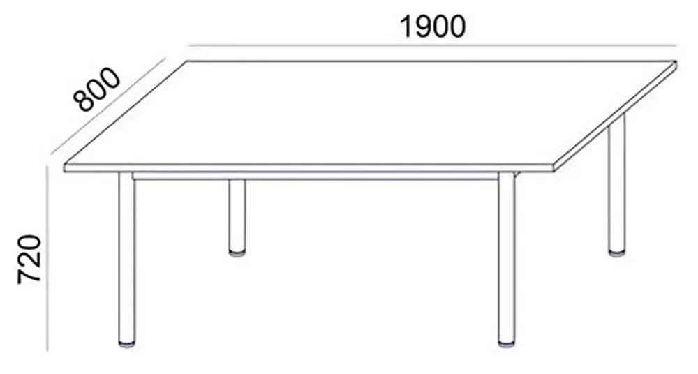 Konferencijų stalas ERGOSTOCK ONE 190 cm x 95 cm – Ergostock.lt