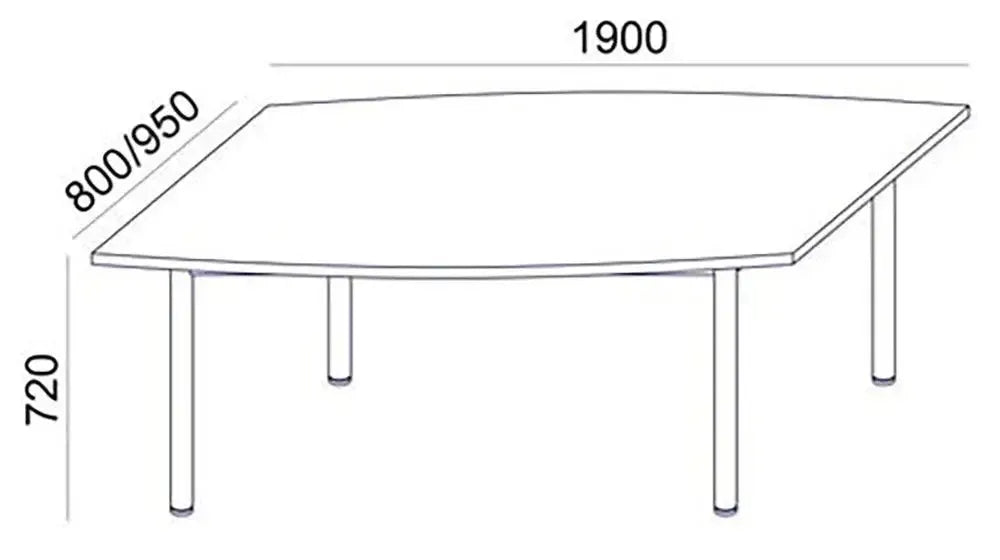 Konferencijų stalas ERGOSTOCK ONE 190 cm x 95 cm – Ergostock.lt