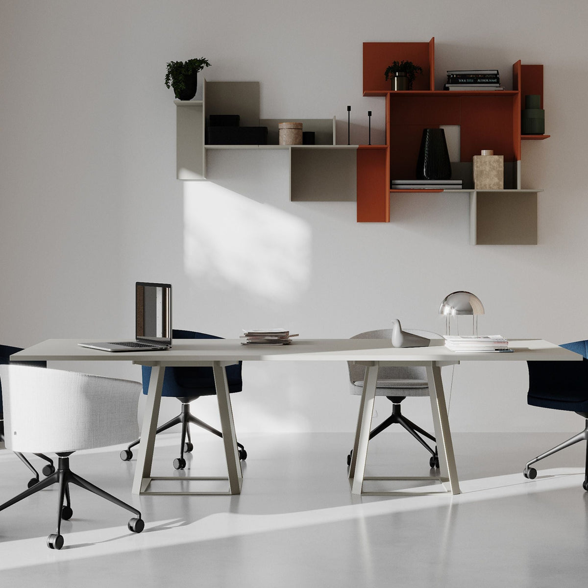 Konferencijų stalas H2 BALMA, 277 cm x 120 cm, konfigūruojamas