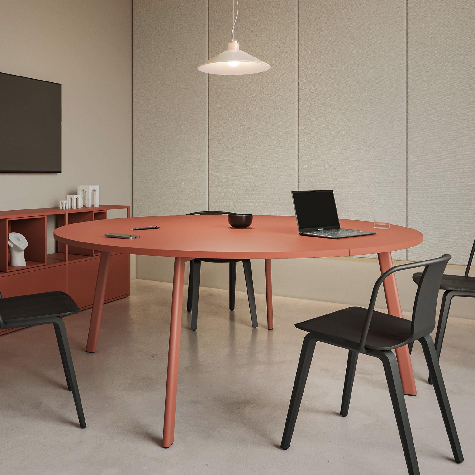 Konferencijų stalas MINIMUS DESIGN, skersmuo 180 cm, konfigūruojamas