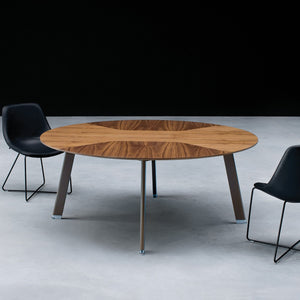 Konferenču galds SIMPLIC VENEER, diametrs 180 cm, konfigurējams-Ergostock