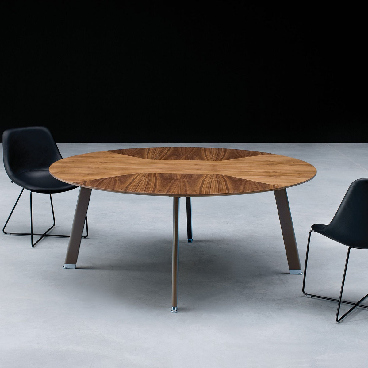 Konferencijų stalas SIMPLIC VENEER, 180 cm skersmens, konfigūruojamas