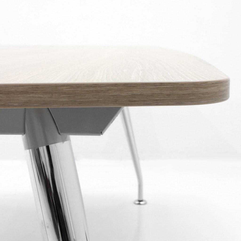 Konferencijų stalas Sirium Prestige Chrome, statinės formos, 240 cm x 110 cm