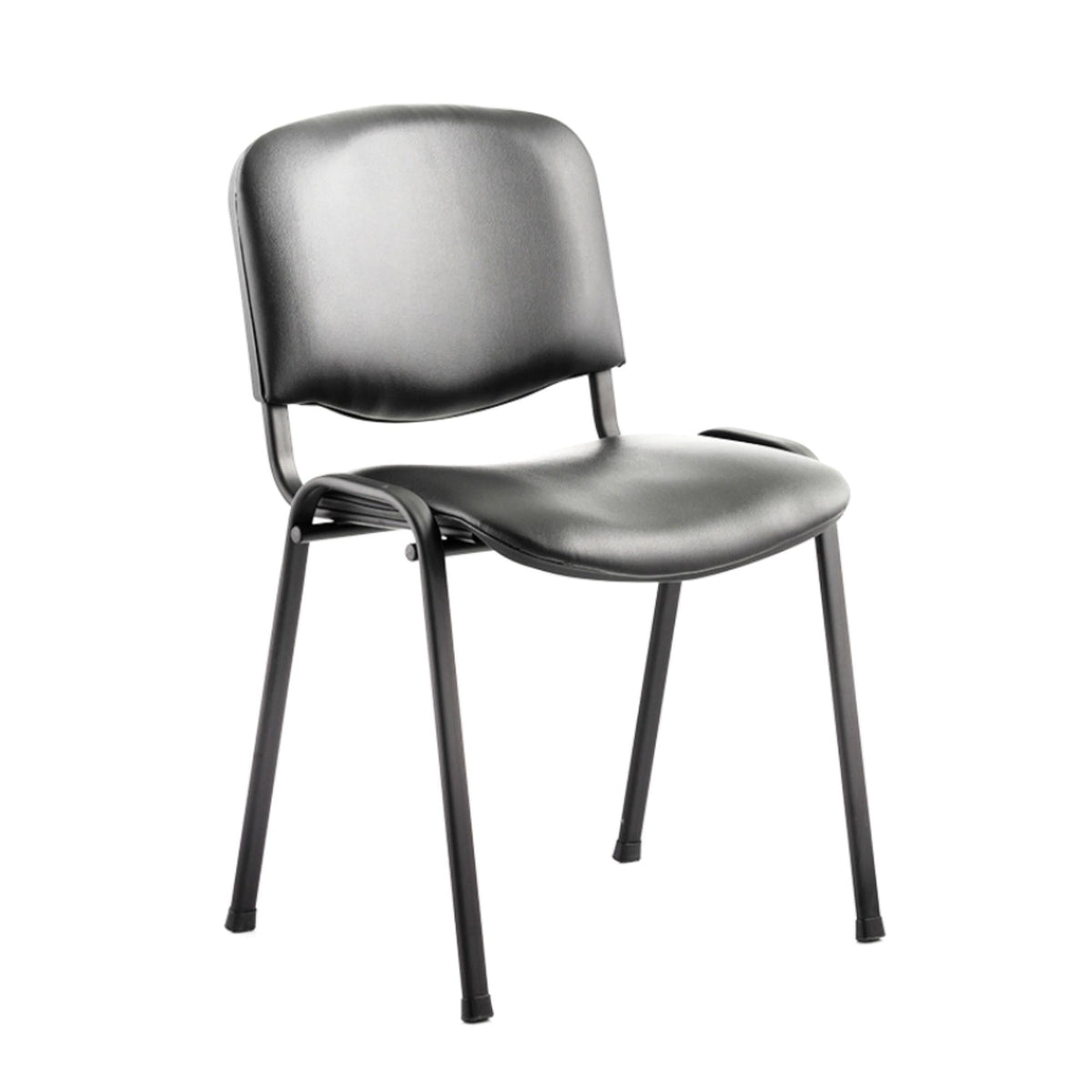 Konferencinė kėdė STANDARD, juoda eko oda, juodas rėmas