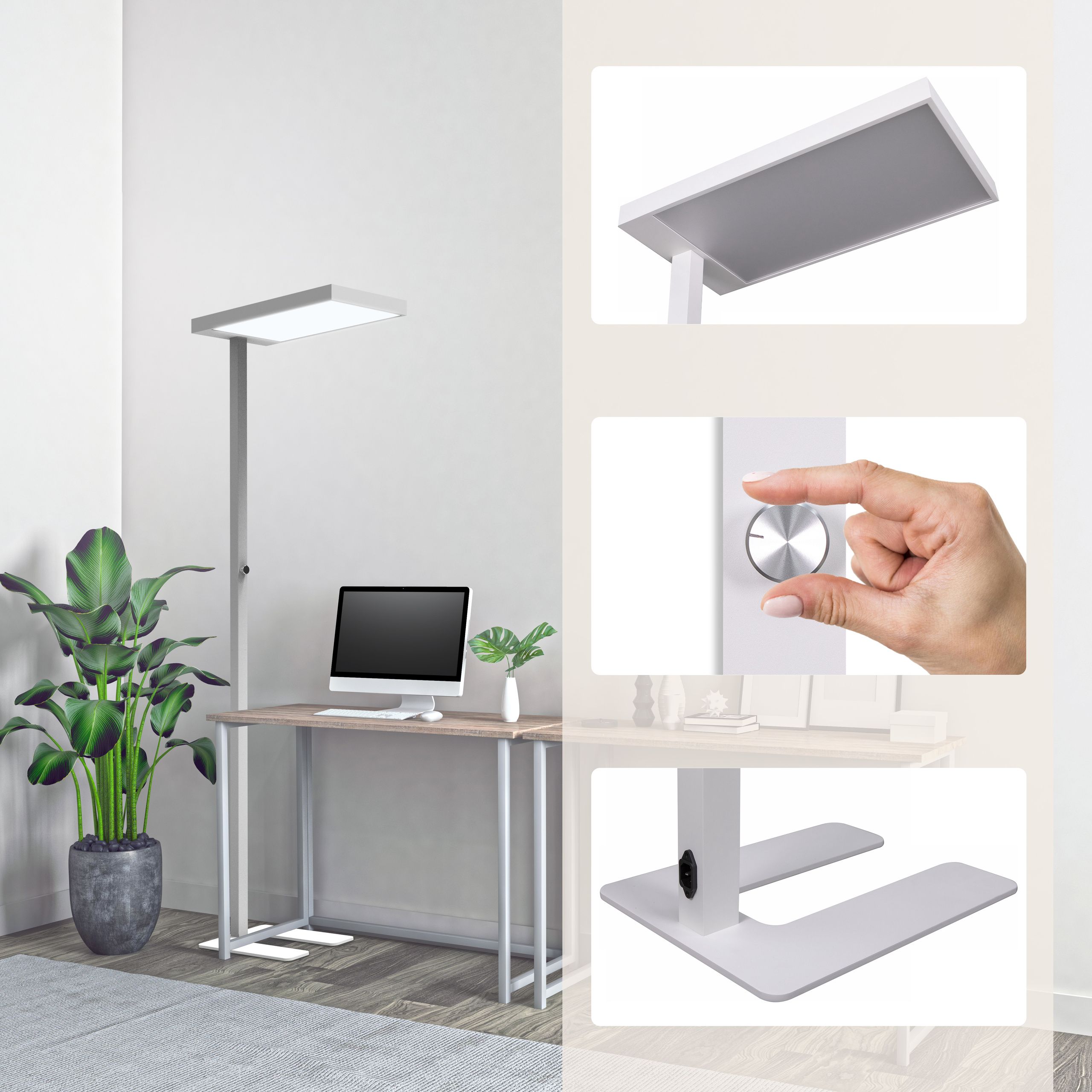 LED stāvlampa ILLUMINIQ, balta