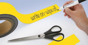 Magnetinė Easy Wipe pramoninės kokybės ženklinimo juosta 50 mm x 10 m geltona