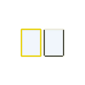 Magnetiniai ženklinimo laikikliai Frames4Docs A5 10 gab geltoni