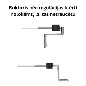 Manuāli augstumā regulējams galds Handle Line