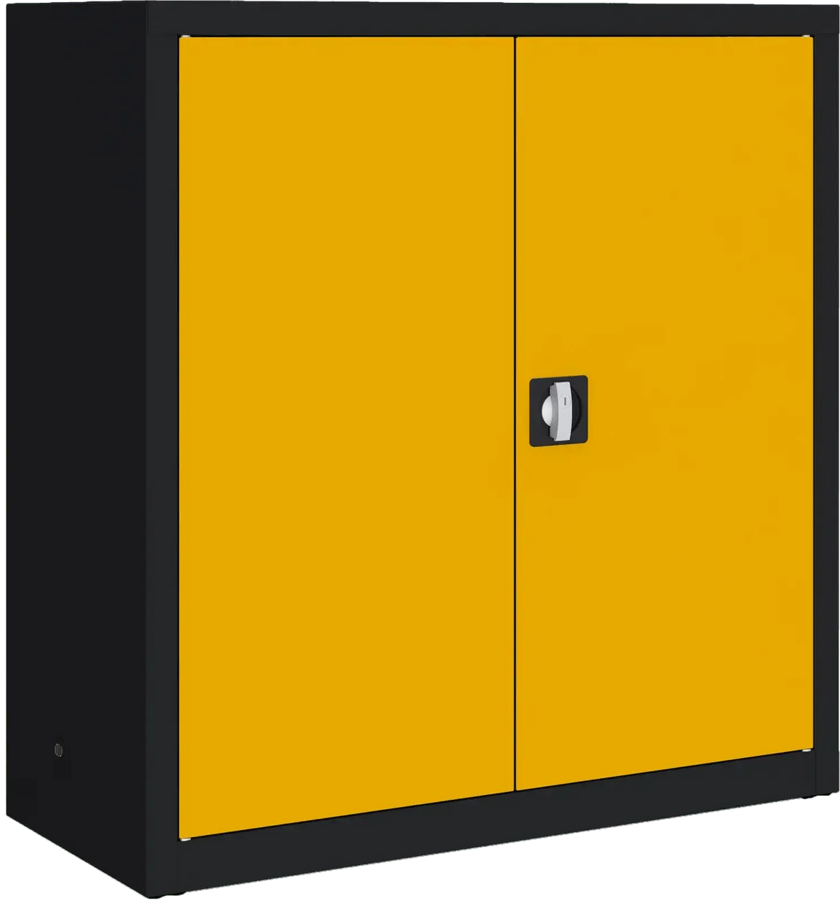 Metalinė dokumentų spinta Classic 1040x1000x435 mm – juodas / geltonas