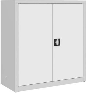 Metalinė dokumentų spinta Classic 1040x1000x435 mm – šviesiai pilkas / baltas