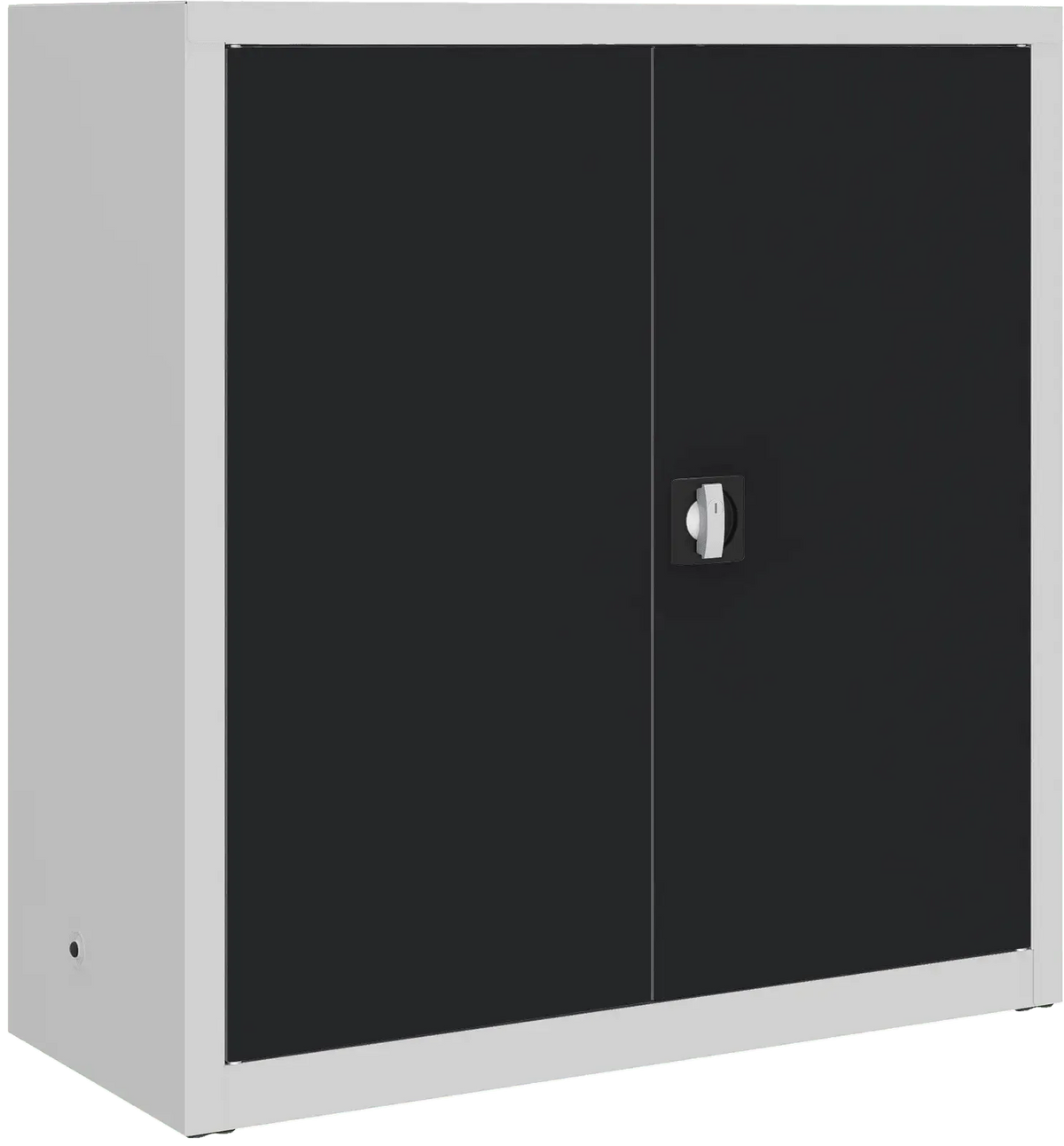 Metalinė dokumentų spinta Classic 1040x1000x435 mm – šviesiai pilkas / juodas