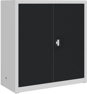 Metalinė dokumentų spinta Classic 1040x1000x435 mm – šviesiai pilkas / juodas