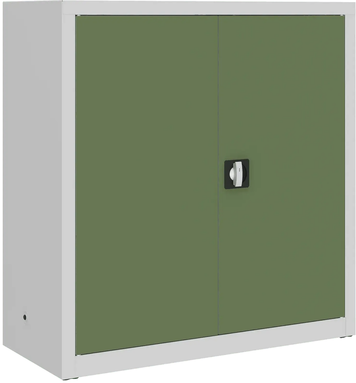 Metalinė dokumentų spinta Classic 1040x1000x435 mm – šviesiai pilkas / žalias