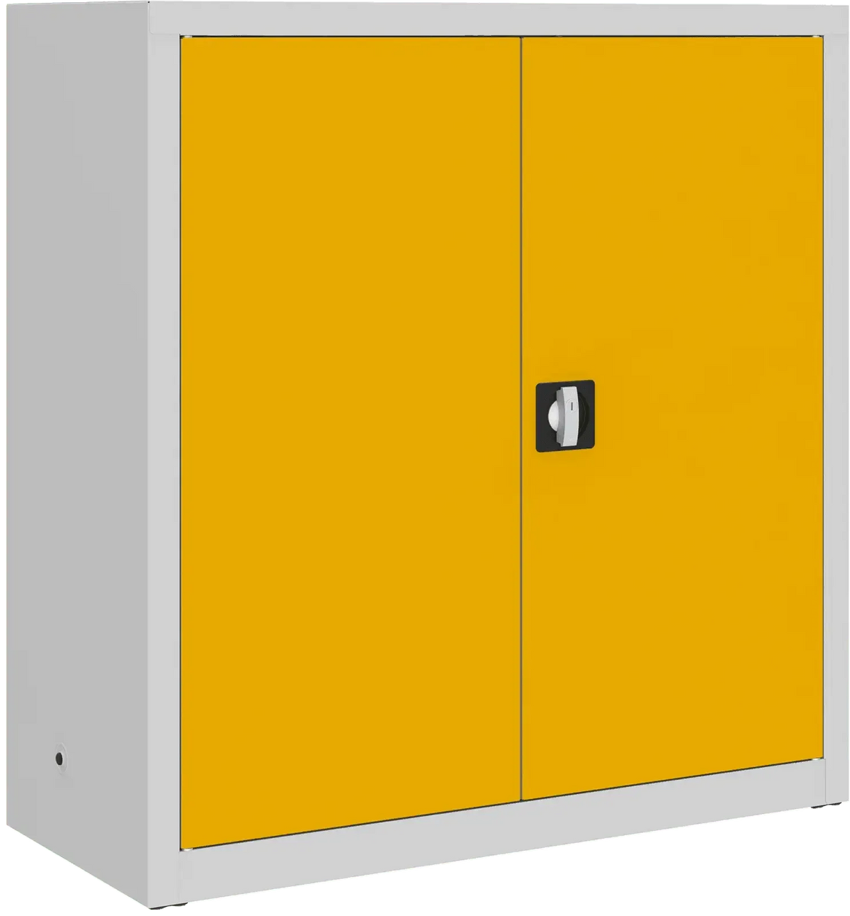 Metalinė dokumentų spinta Classic 1040x1000x435 mm – šviesiai pilkas / geltonas