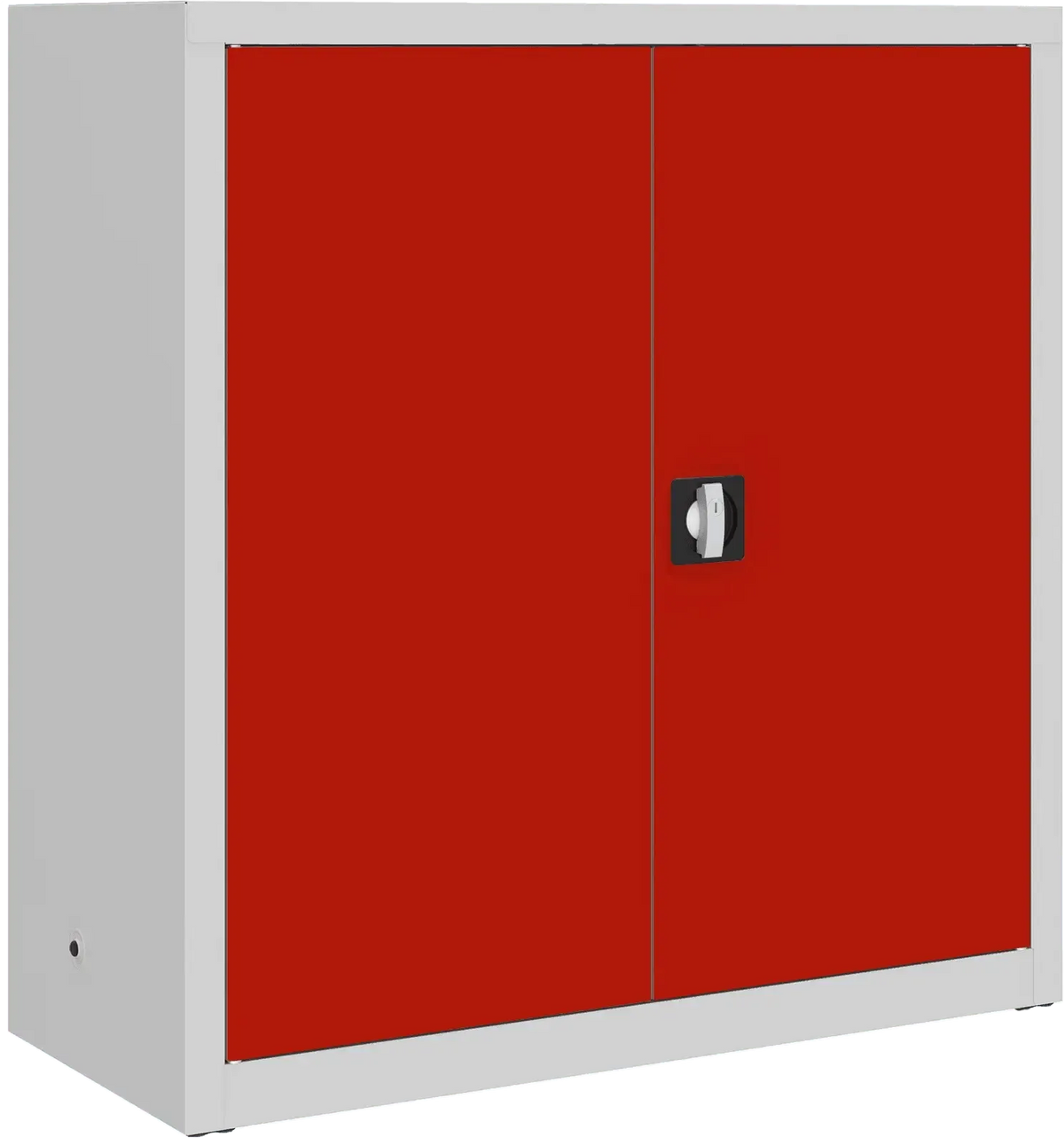 Metalinė dokumentų spinta Classic 1040x1000x435 mm – šviesiai pilkas / raudonas