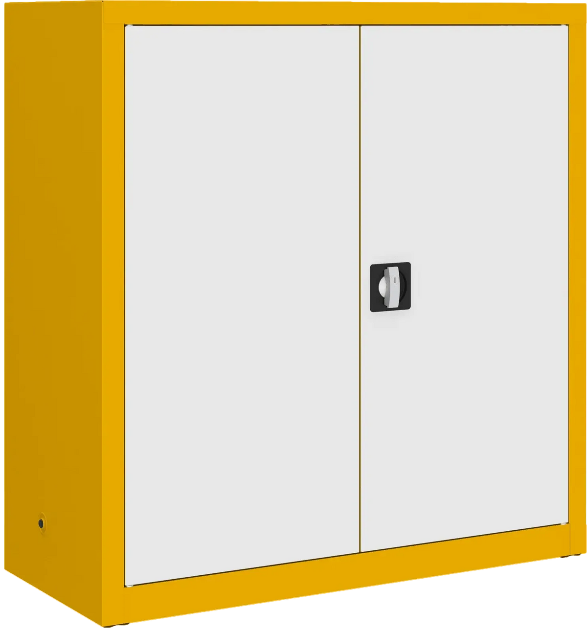 Metalinė dokumentų spinta Classic 1040x1000x435 mm – geltonas / baltas