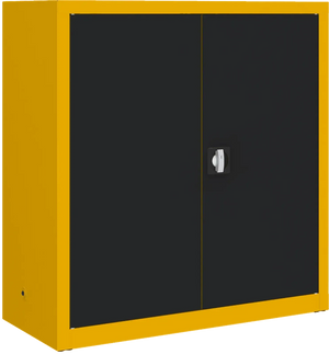 Metalinė dokumentų spinta Classic 1040x1000x435 mm – geltonas / juodas