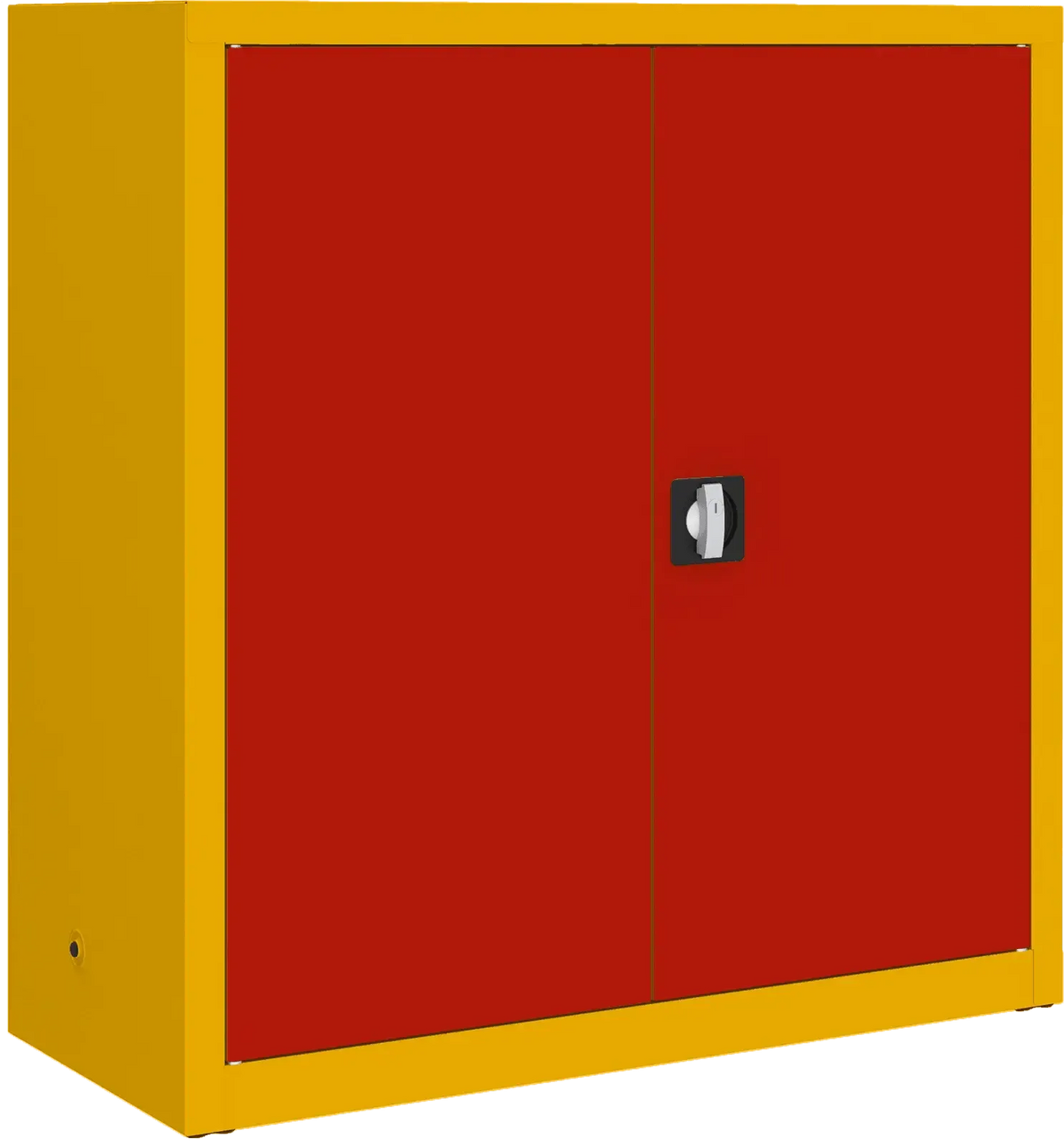 Metalinė dokumentų spinta Classic 1040x1000x435 mm – geltonas / raudonas