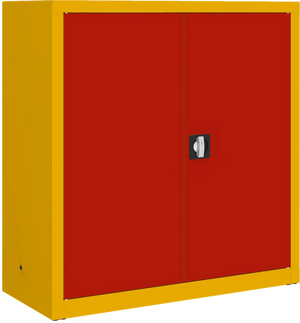 Metalinė dokumentų spinta Classic 1040x1000x435 mm – geltonas / raudonas