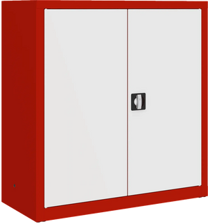 Metalinė dokumentų spinta Classic 1040x1000x435 mm – raudonas / baltas