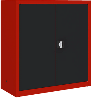 Metalinė dokumentų spinta Classic 1040x1000x435 mm – raudonas / juodas