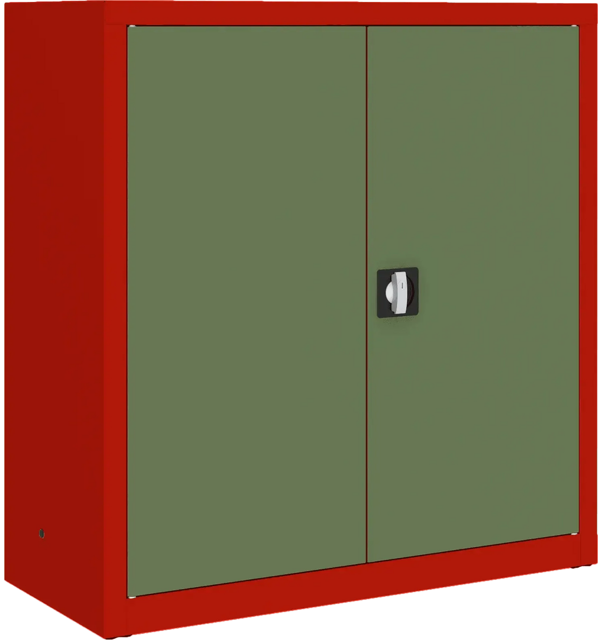 Metalinė dokumentų spinta Classic 1040x1000x435 mm – raudonas / žalias