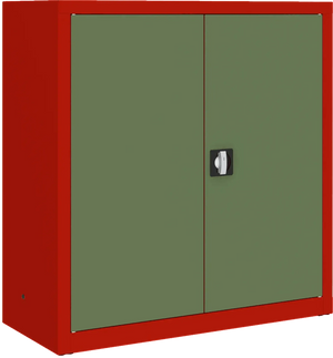 Metalinė dokumentų spinta Classic 1040x1000x435 mm – raudonas / žalias