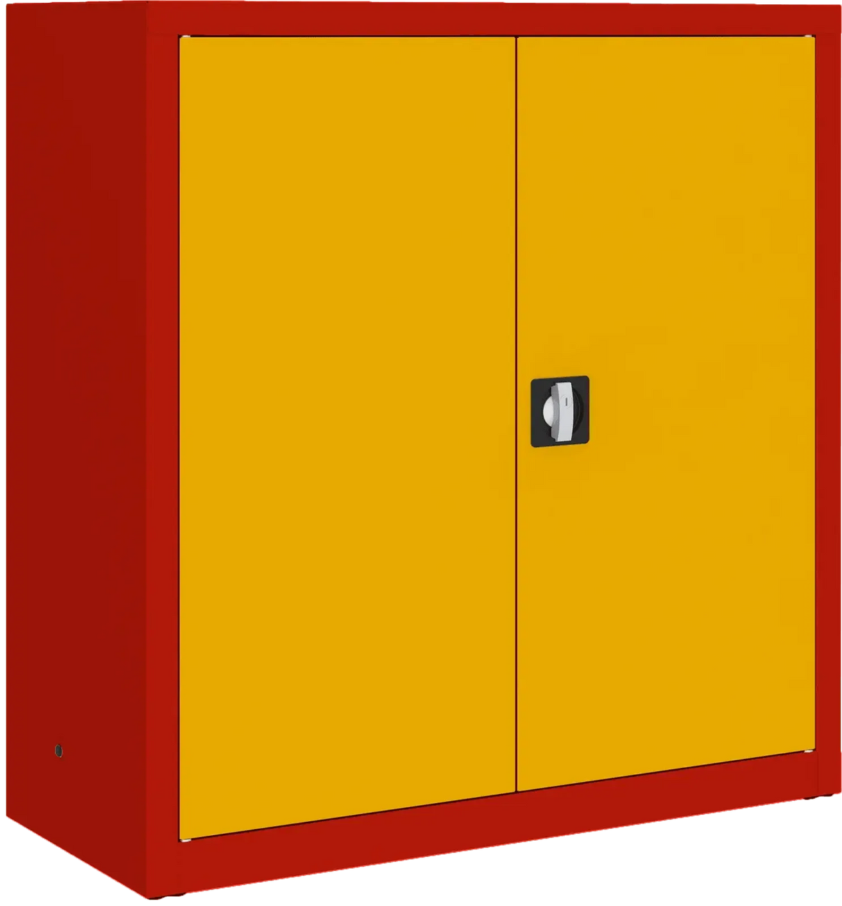 Metalinė dokumentų spinta Classic 1040x1000x435 mm – raudonas / geltonas