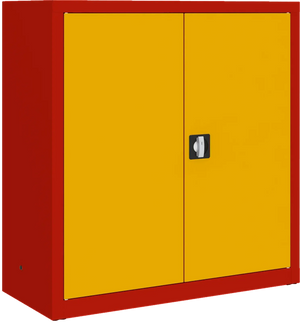 Metalinė dokumentų spinta Classic 1040x1000x435 mm – raudonas / geltonas