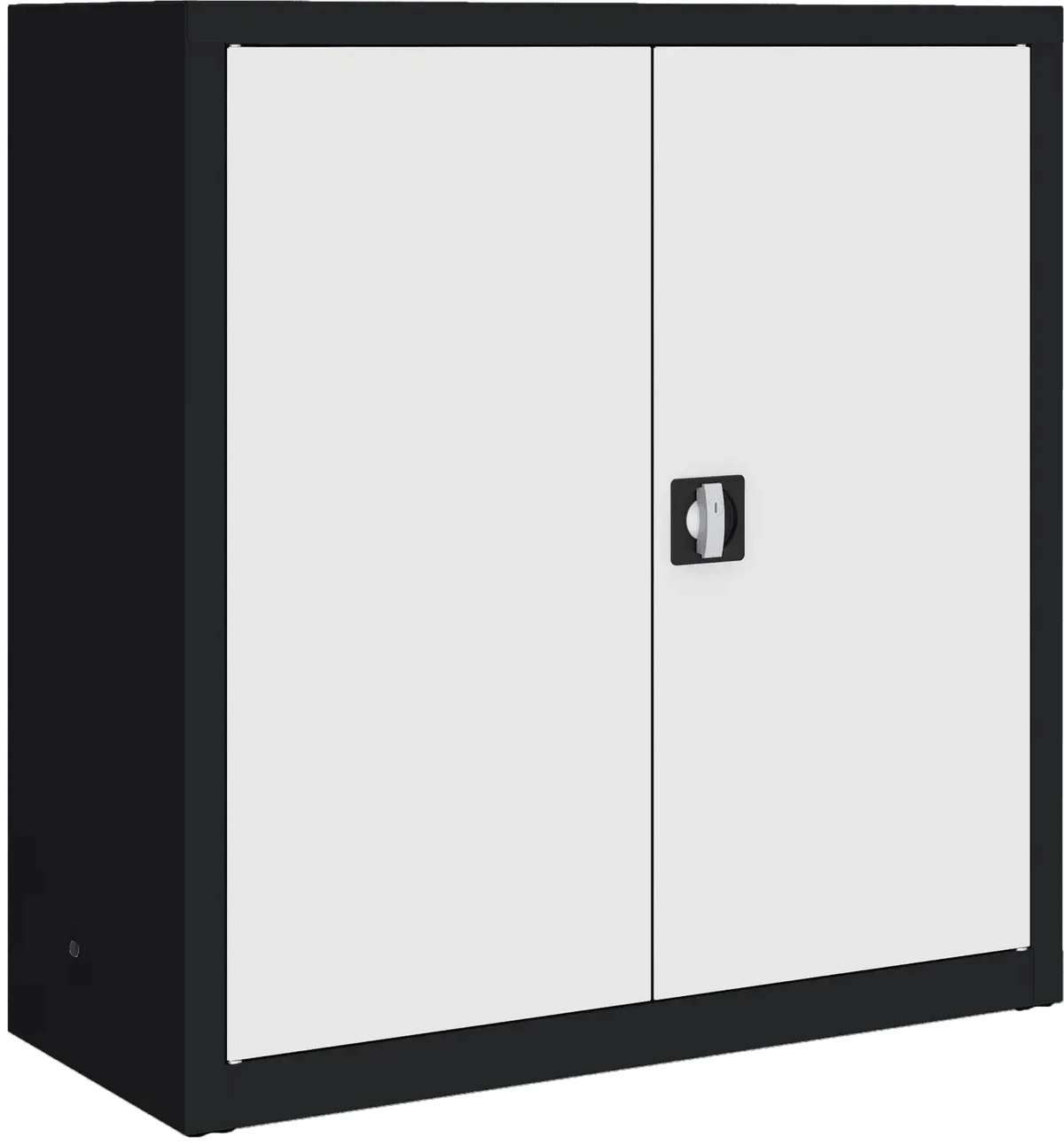 Metalinė dokumentų spinta Classic 1040x1000x435 mm – juodas / baltas