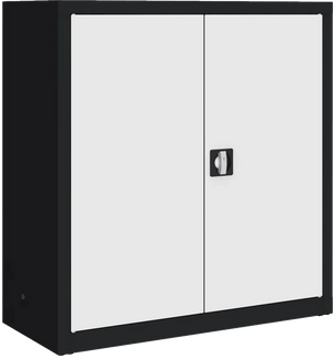 Metalinė dokumentų spinta Classic 1040x1000x435 mm – juodas / baltas