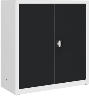 Metalinė dokumentų spinta Classic 1040x1000x435 mm – baltas / juodas