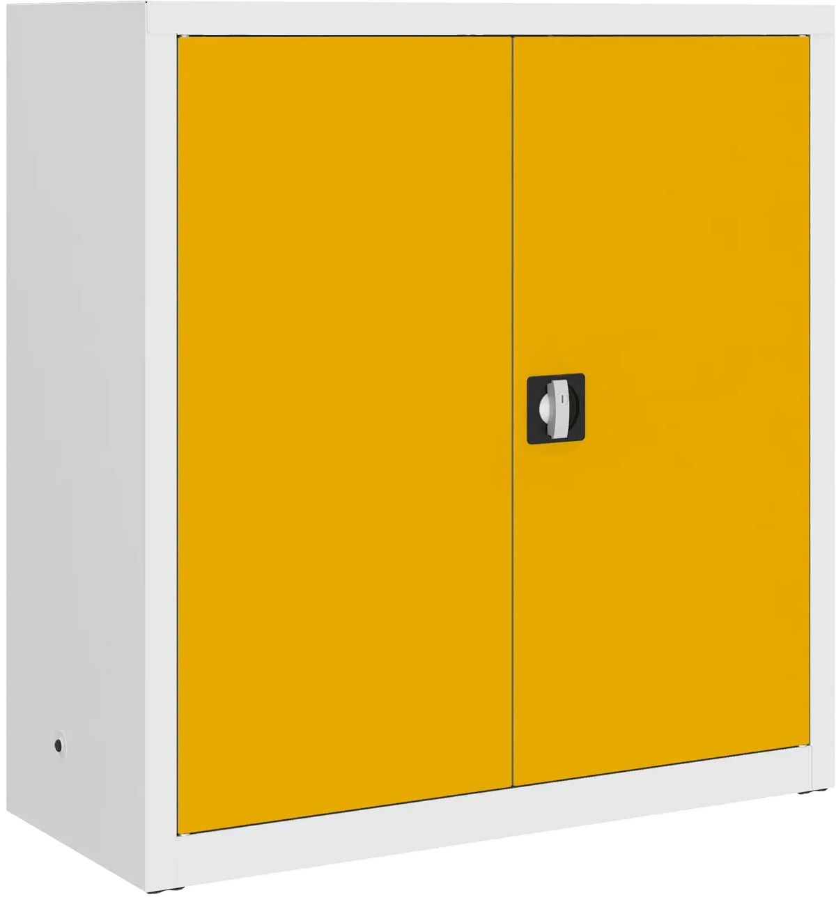 Metalinė dokumentų spinta Classic 1040x1000x435 mm – baltas / geltonas