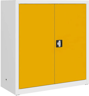Metalinė dokumentų spinta Classic 1040x1000x435 mm – baltas / geltonas