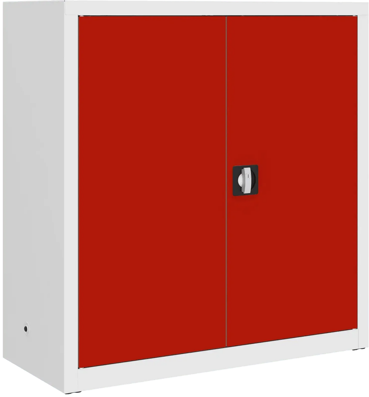 Metalinė dokumentų spinta Classic 1040x1000x435 mm – baltas / raudonas