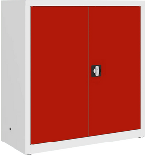Metalinė dokumentų spinta Classic 1040x1000x435 mm – baltas / raudonas